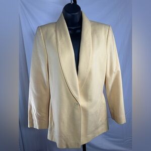 Miss Pendleton Yellow Single Button Suit Coat